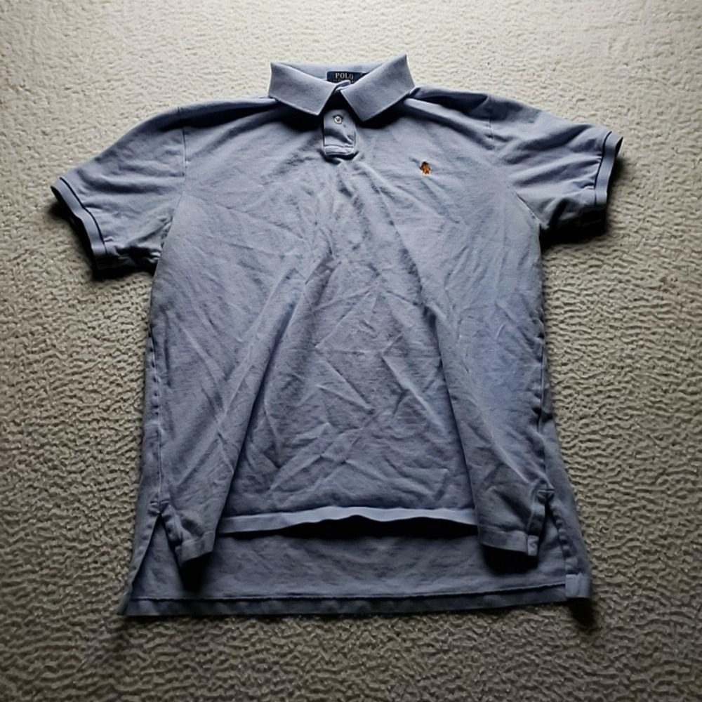 Polo Ralph Lauren Polo Shirt Mens XL Blue Short Sleeve Cotton Knit Logo Top